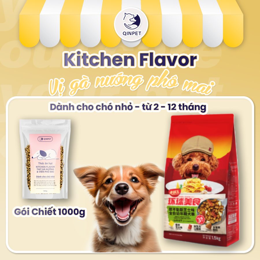 Thức ăn hạt chó | Gói Chiết 1Kg | Kitchen Flavor Naples For Puppy