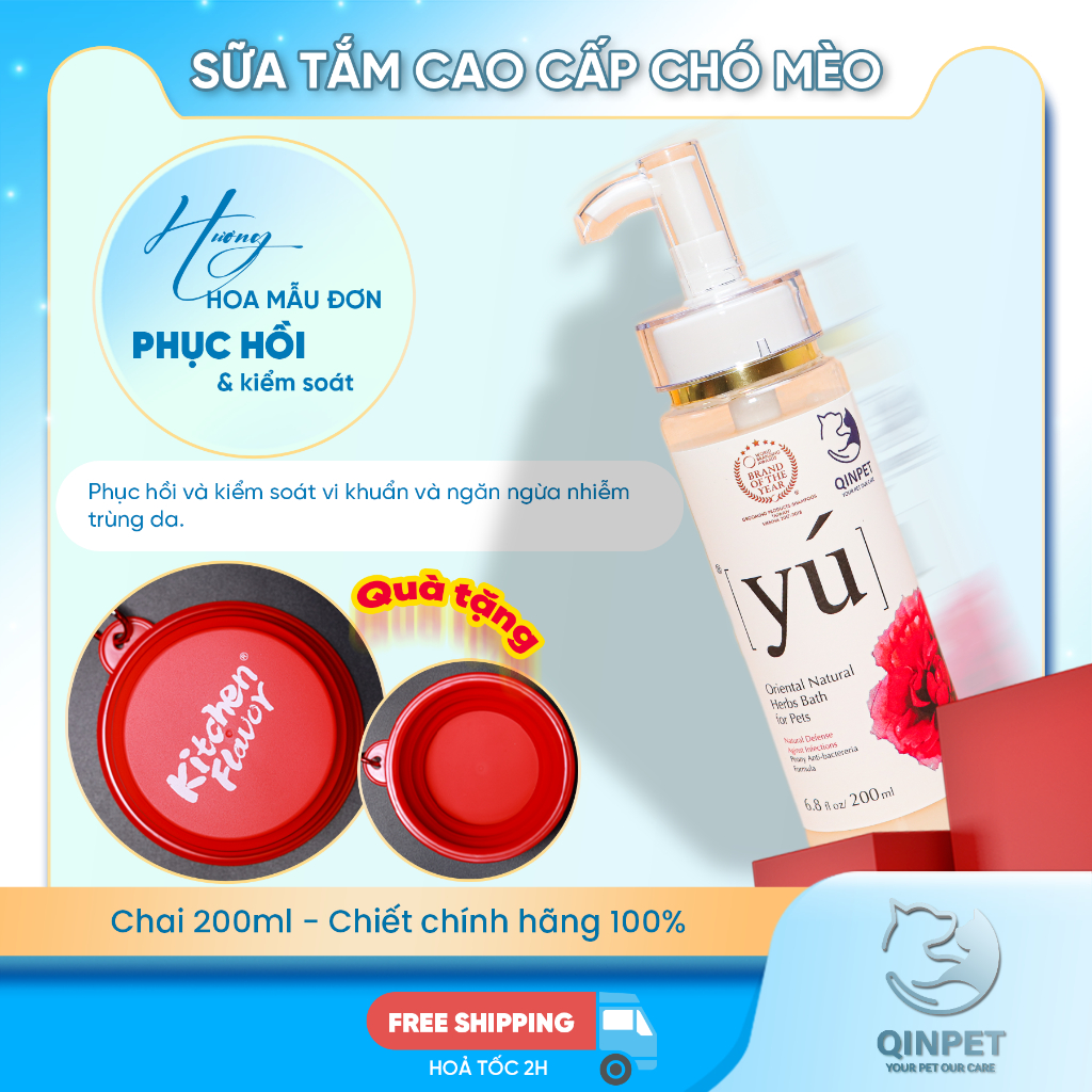 Sữa tắm Yú 200ml - Hoa Mẫu Đơn