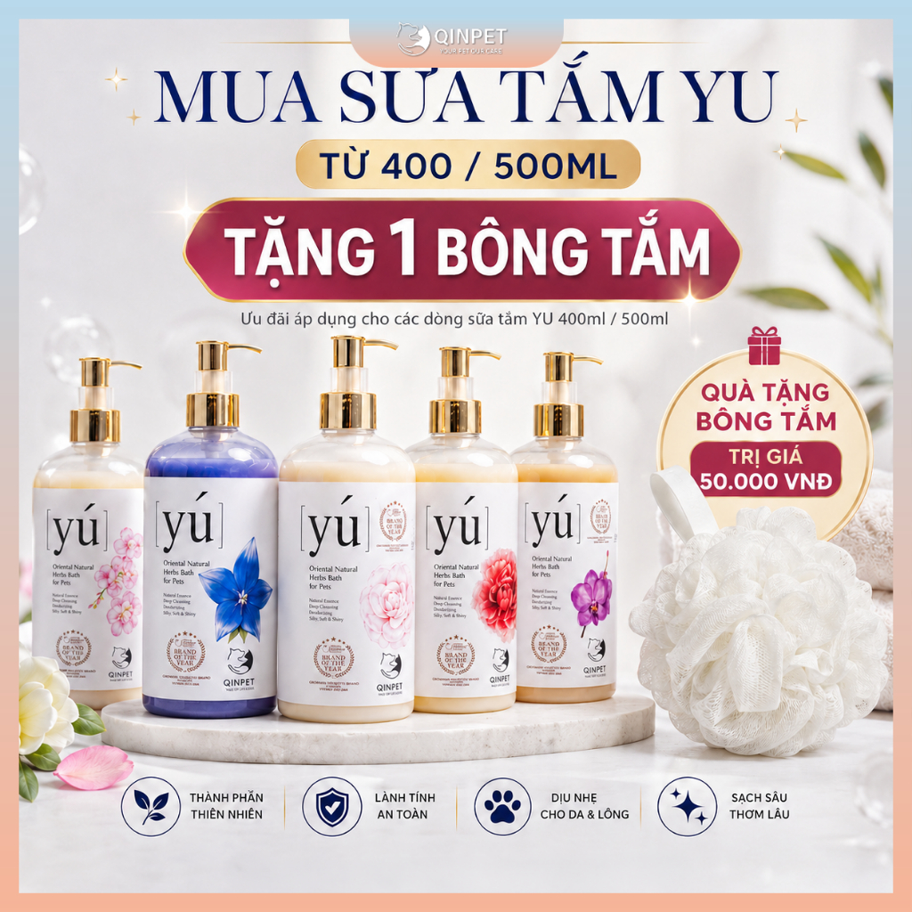 Sữa tắm Yú Cao cấp Phương Đông | Dành cho chó mèo | 500ml - Ảnh 2